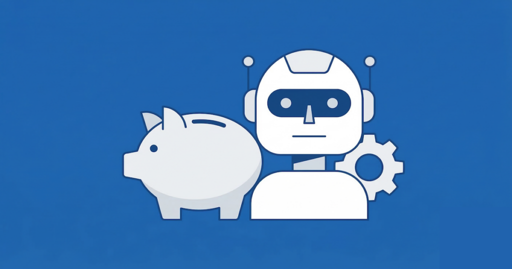 ヒューマンアカデミーロボット教室の費用対効果と教育投資をイメージした抽象的なイラスト